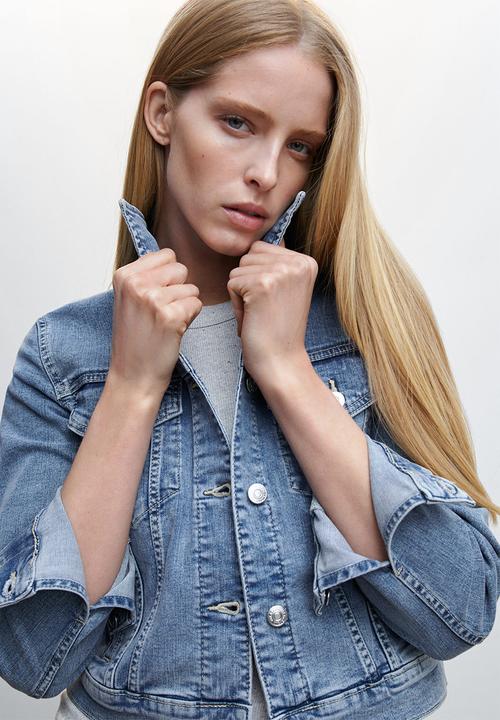 MANGO - Jacket vicky - open blue