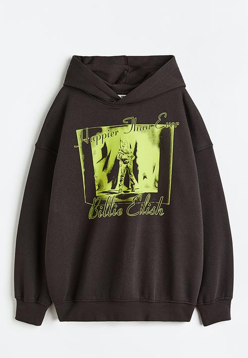 H&M - Oversized printed hoodie - black billie eilish 