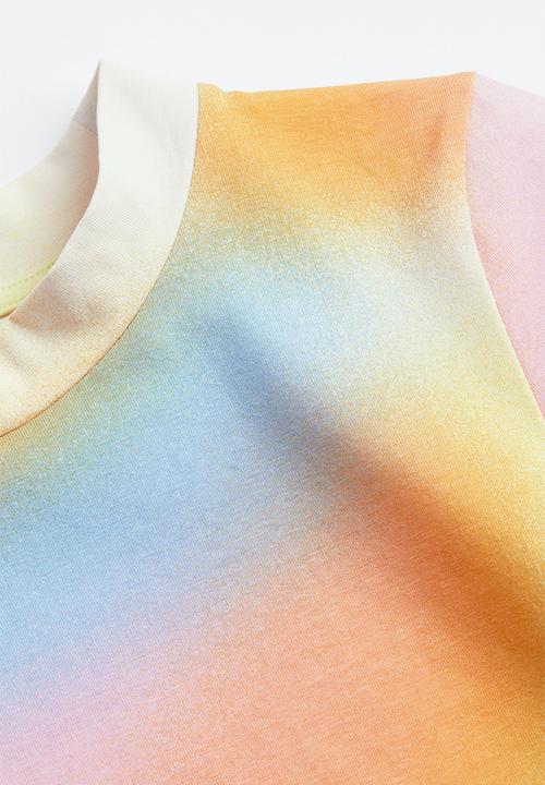 H&M - Long-sleeved jersey top - orange & light pink 