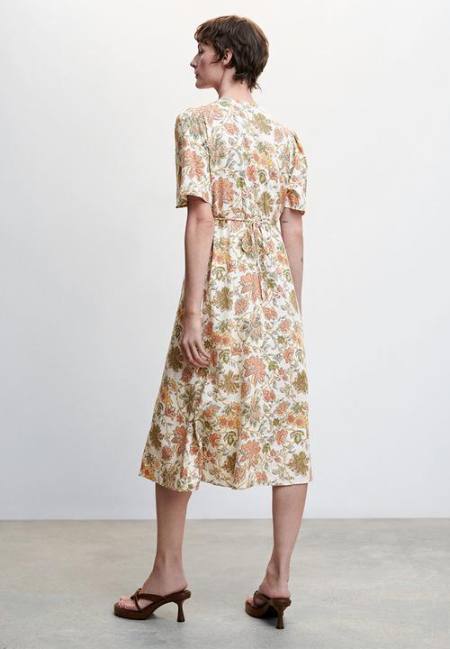 MANGO - Dress red2 - light beige