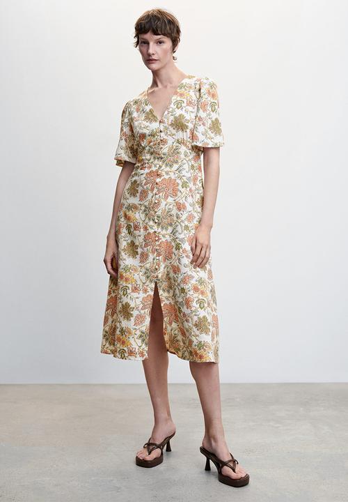 MANGO - Dress red2 - light beige