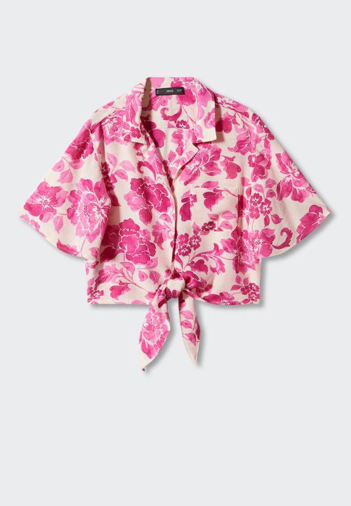 MANGO - Shirt milos - bright pink