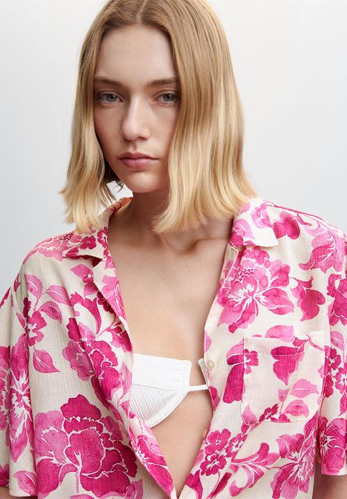 MANGO - Shirt milos - bright pink