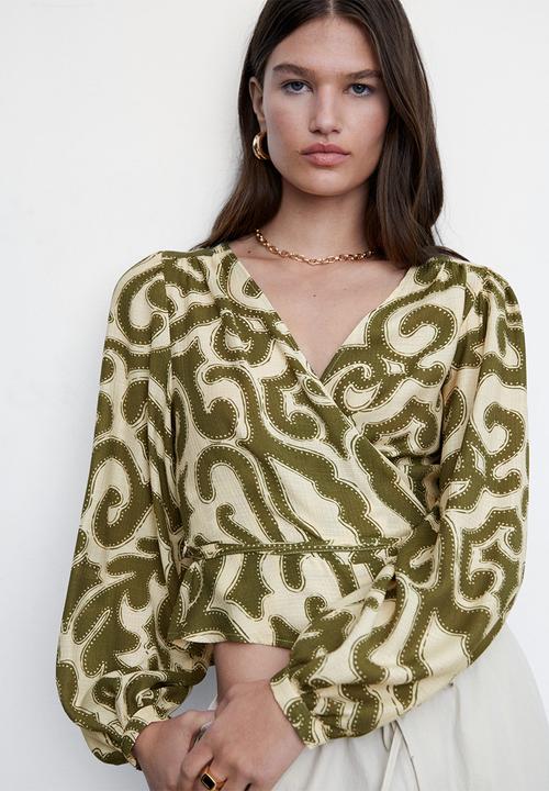 MANGO - Blouse tour - green