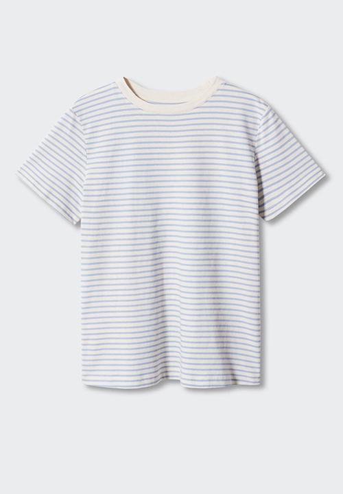 MANGO - T-shirt chalaca - mid blue