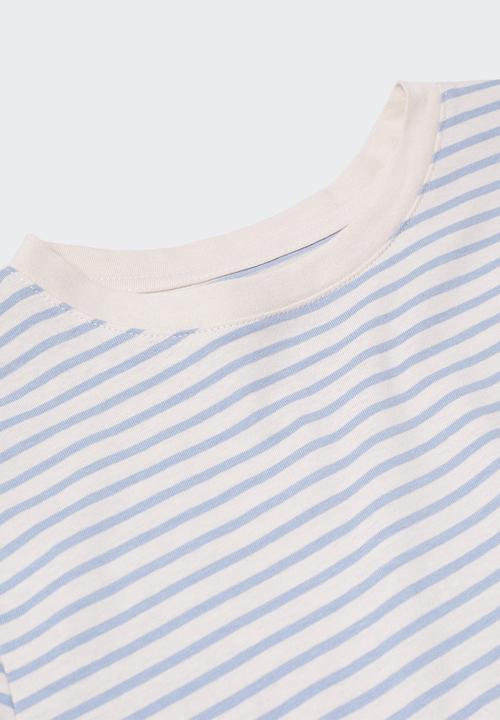 MANGO - T-shirt chalaca - mid blue
