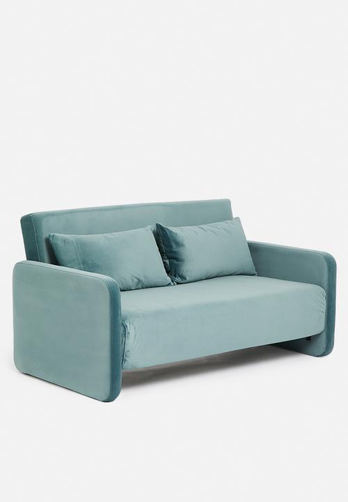 SF Collection - Santiago double sofa bed - slate blue velvet