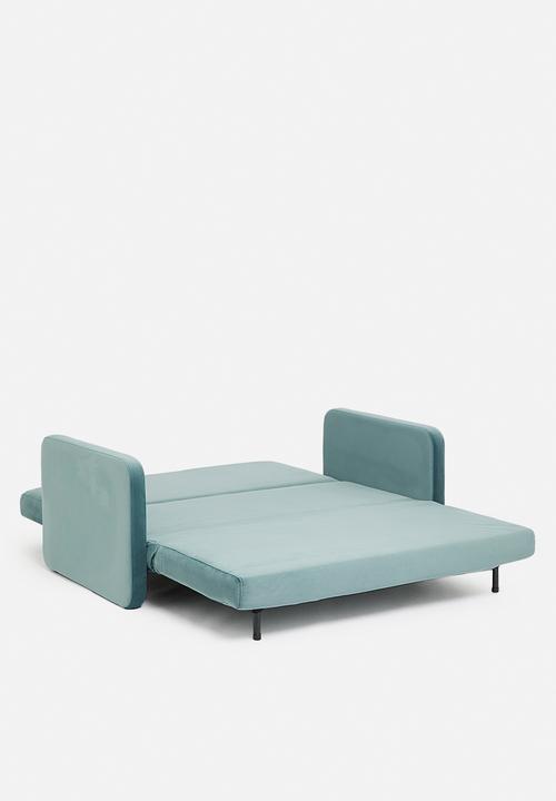 SF Collection - Santiago double sofa bed - slate blue velvet