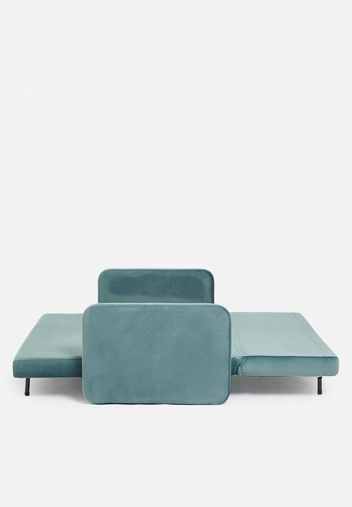SF Collection - Santiago double sofa bed - slate blue velvet