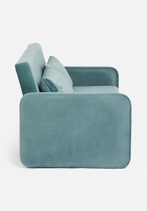 SF Collection - Santiago double sofa bed - slate blue velvet