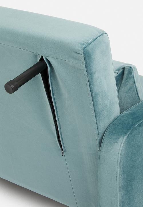 SF Collection - Santiago double sofa bed - slate blue velvet