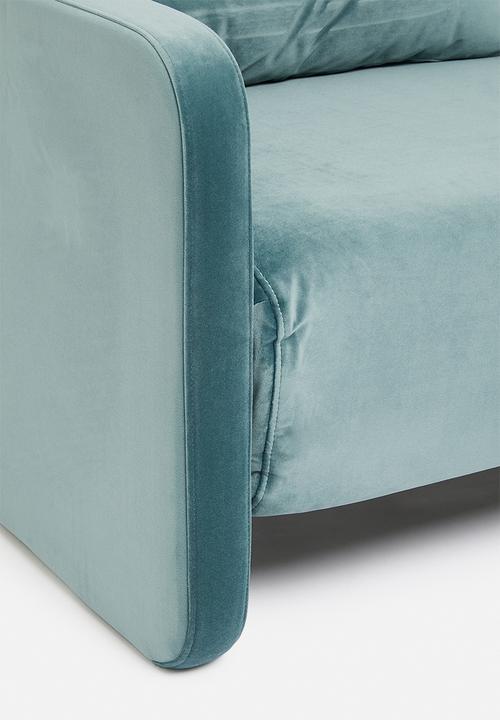 SF Collection - Santiago double sofa bed - slate blue velvet