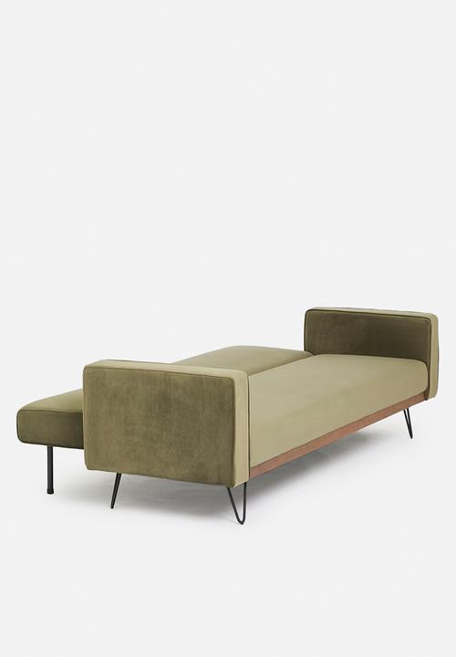 SF Collection - Stockholm 3 seater sofa bed - pistachio green velvet