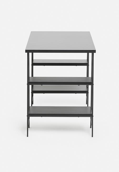 Sixth Floor - Asher metal desk - black