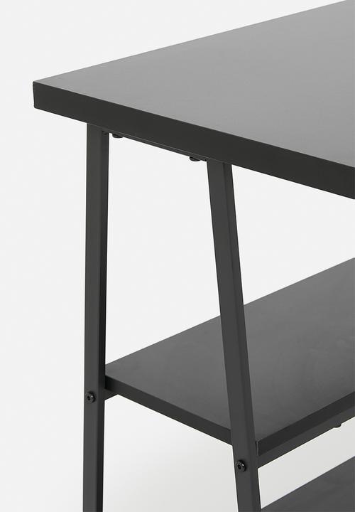Sixth Floor - Asher metal desk - black