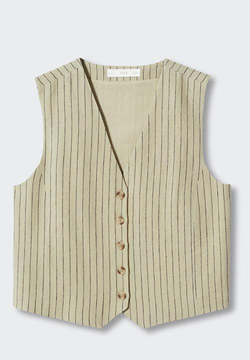MANGO - Waistcoat baliI - light green