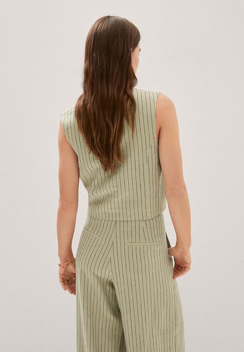 MANGO - Waistcoat baliI - light green