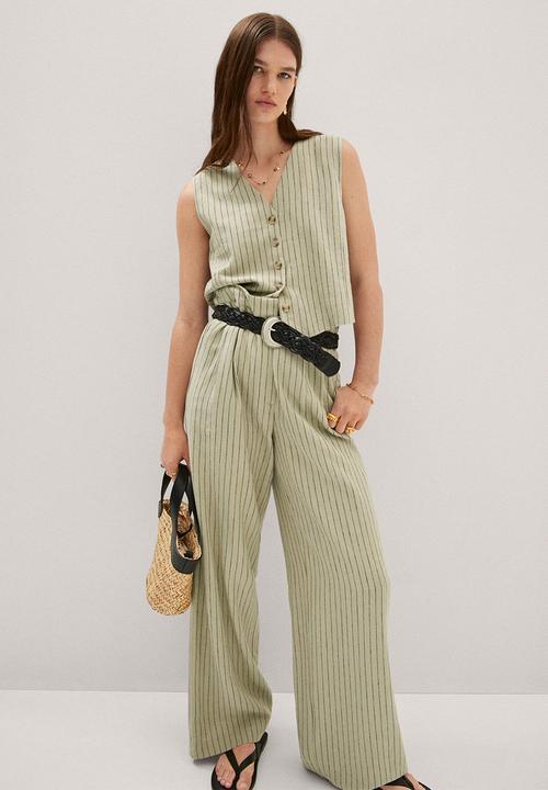 MANGO - Trousers bali - light green