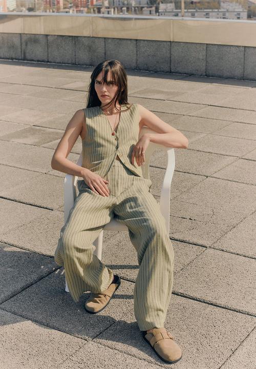 MANGO - Trousers bali - light green