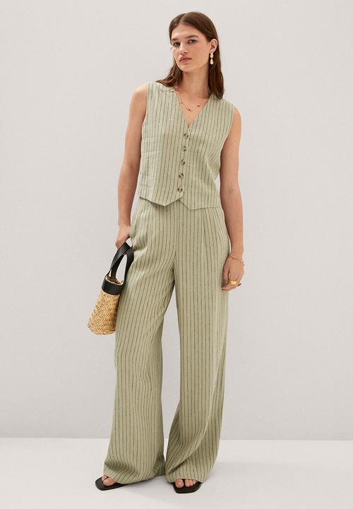 MANGO - Trousers bali - light green