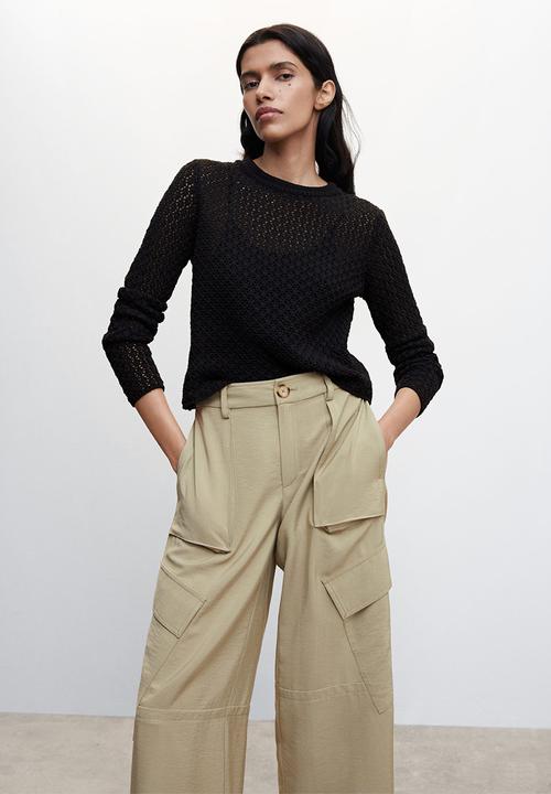 MANGO - trousers brownie - light pastel grey