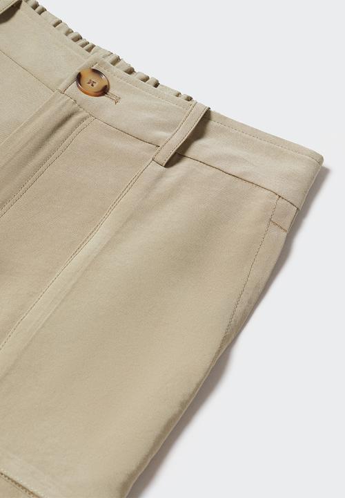 MANGO - trousers brownie - light pastel grey