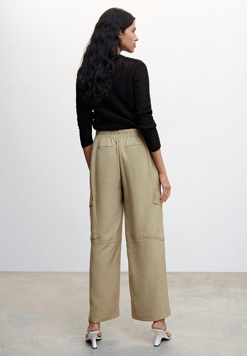 MANGO - trousers brownie - light pastel grey