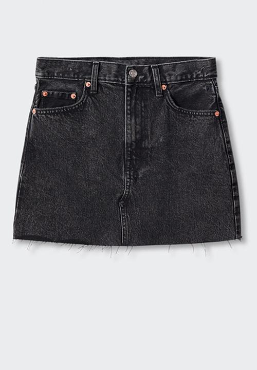 MANGO - Skirt hailey - charcoal