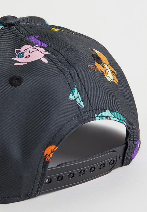H&M - Printed twill cap - black/pokémon