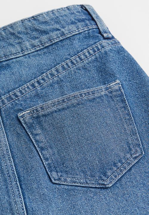 H&M - Asymmetric denim skirt - denim blue