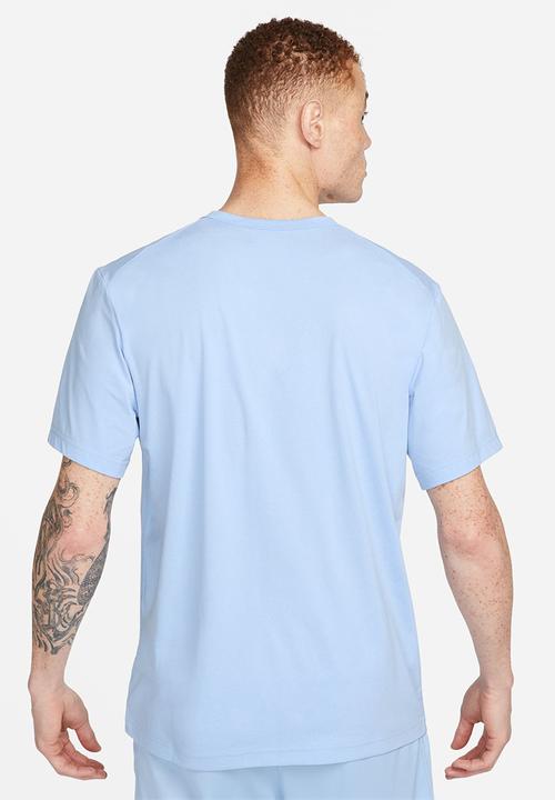 Nike - M nike dri-fit uv hyverse short sleeve - cobalt bliss/htr/black