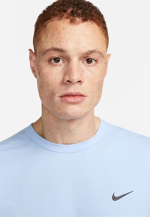 Nike - M nike dri-fit uv hyverse short sleeve - cobalt bliss/htr/black