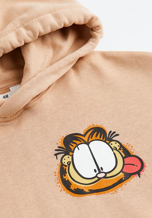 H&M - Oversized printed hoodie - beige/garfield