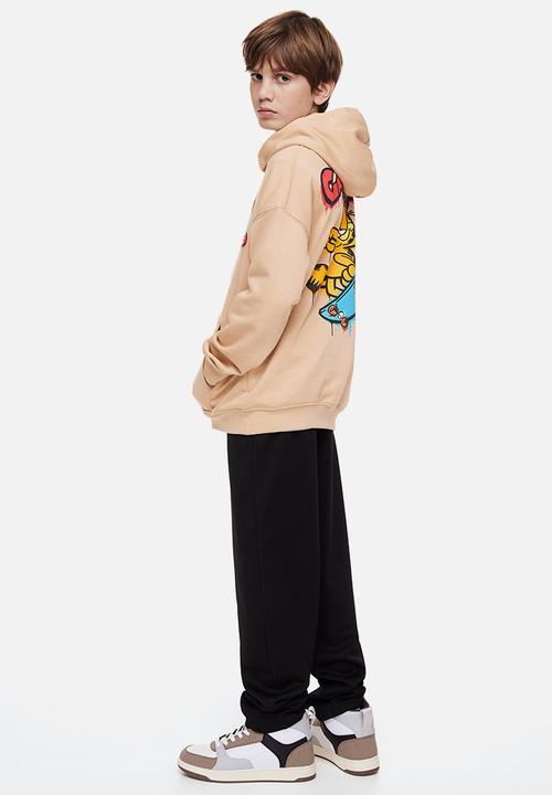 H&M - Oversized printed hoodie - beige/garfield