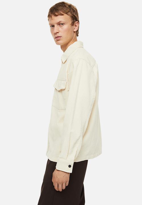 H&M - Corduroy overshirt - cream 