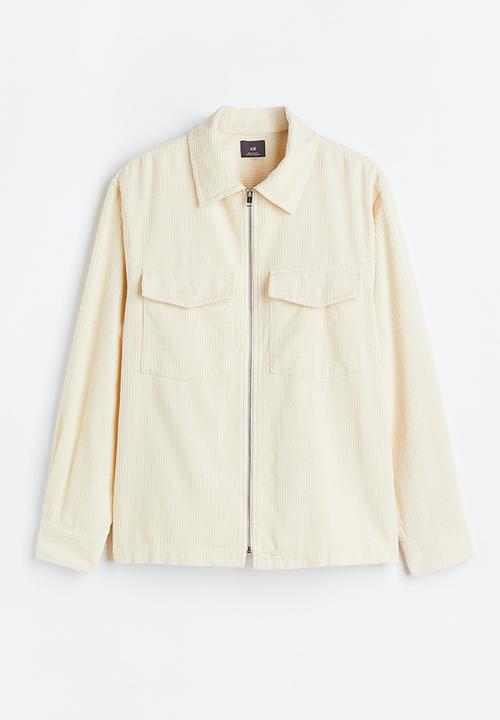 H&M - Corduroy overshirt - cream 