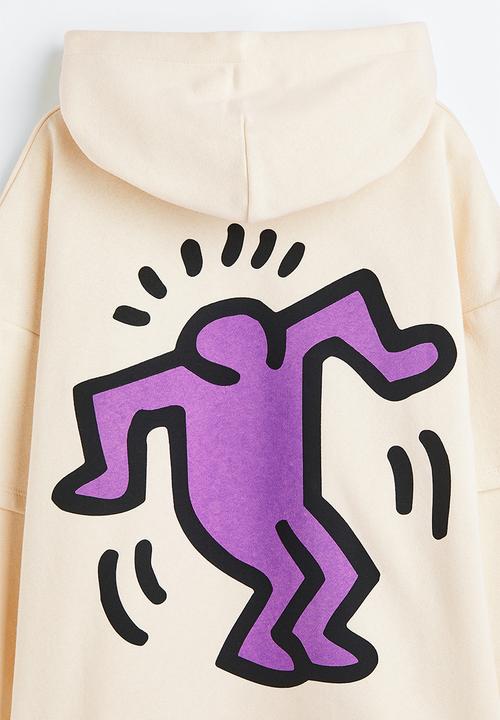 H&M - Keith Haring x H&M: Printed hoodie - cream/keith haring 