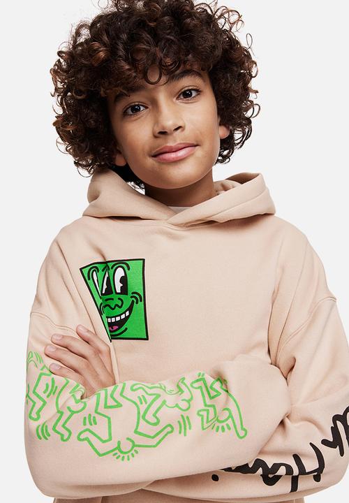 H&M - Keith Haring x H&M: Oversized printed hoodie - beige