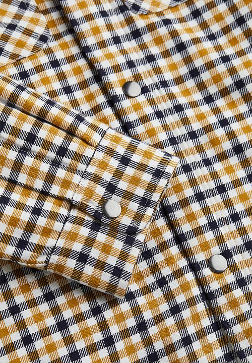H&M - Padded overshirt - yellow & black checked