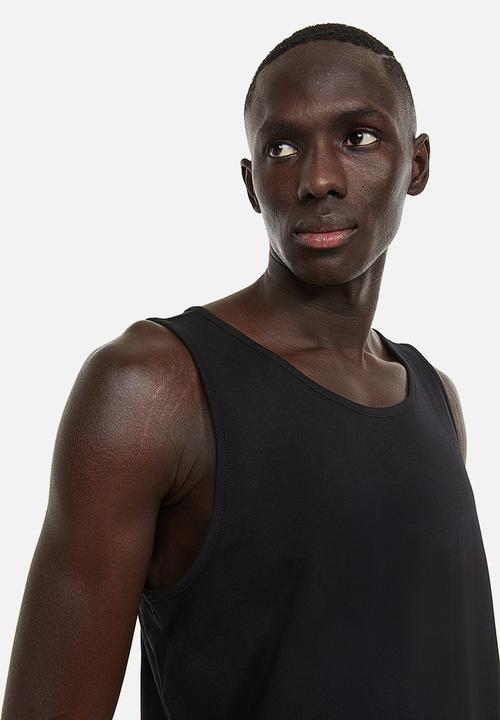 H&M - Cotton jersey vest top - black