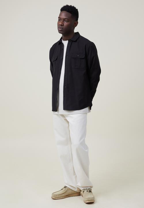 Cotton On - Greenpoint long sleeve shirt - black