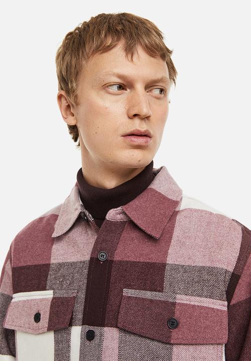 H&M - Twill overshirt -burgundy