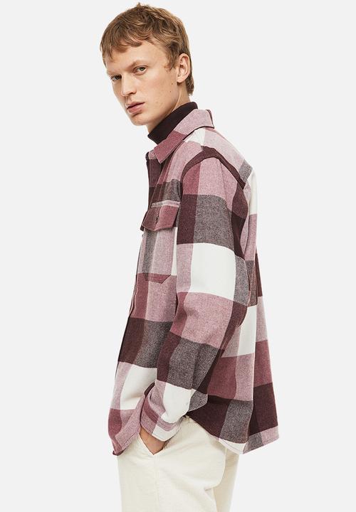 H&M - Twill overshirt -burgundy