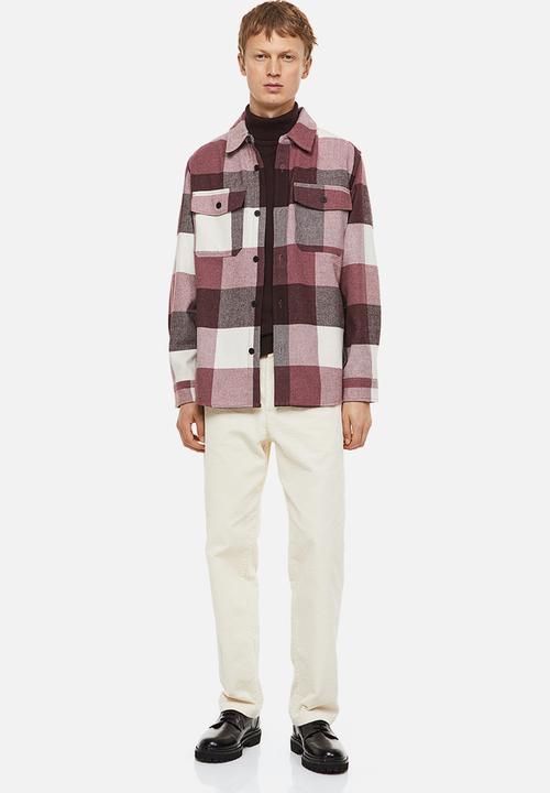 H&M - Twill overshirt -burgundy