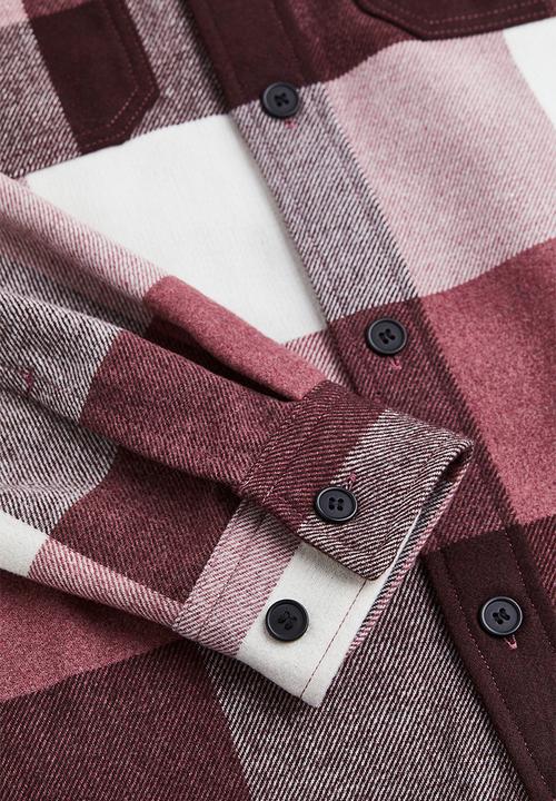 H&M - Twill overshirt -burgundy