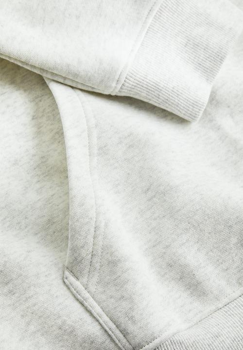 H&M - Relaxed fit printed hoodie - grey marl diggin' detroit 