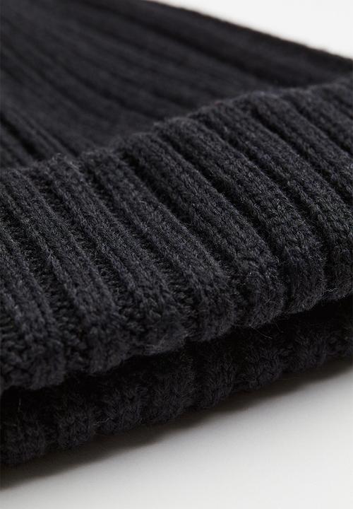 H&M - Rib-knit hat - black