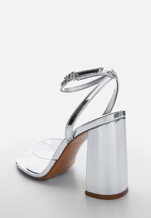 MANGO - Sun2 barely there block heel - silver