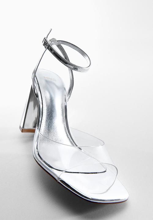 MANGO - Sun2 barely there block heel - silver