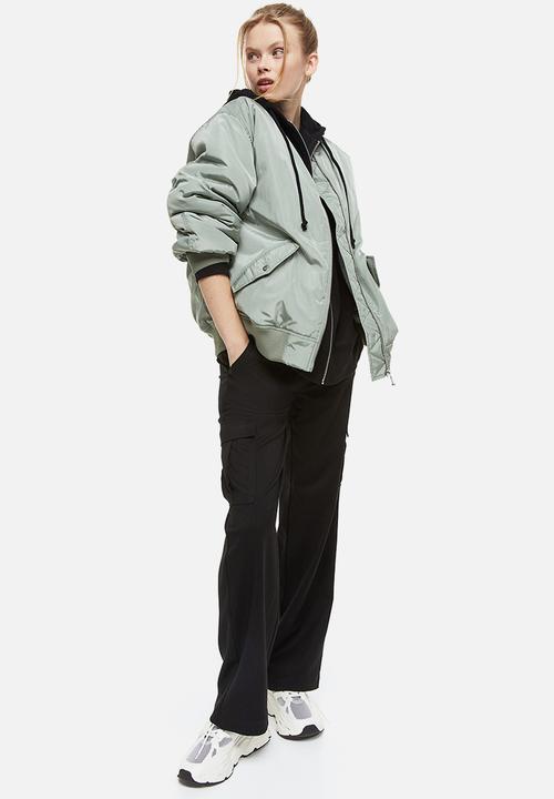 H&M - Padded bomber jacket - light khaki green